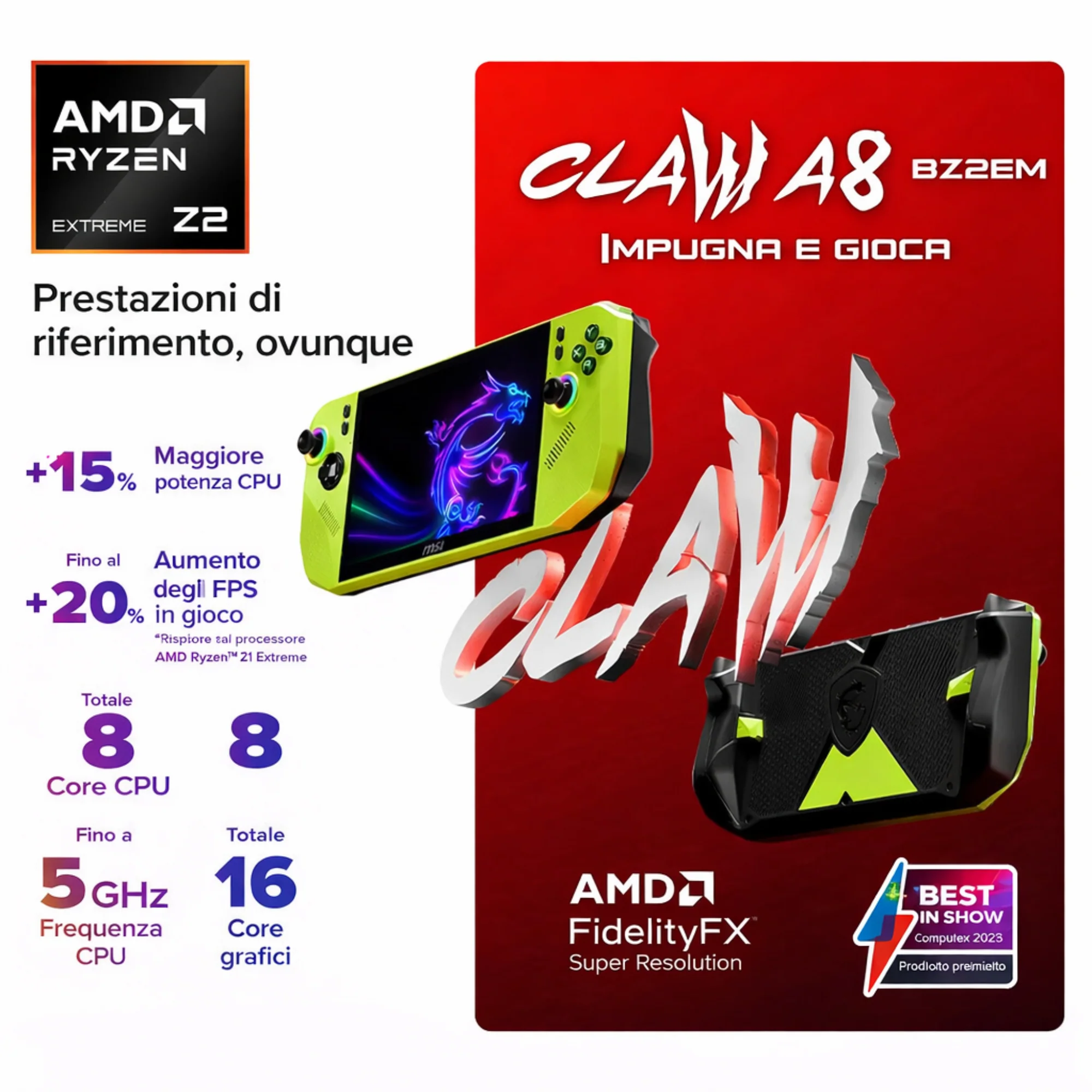 MSI CLAW A8 "NEON GREEN" BZ2EM-053IT - Image 7